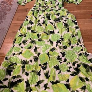 Steve Madden Leaf Print Long Sleeve Dress